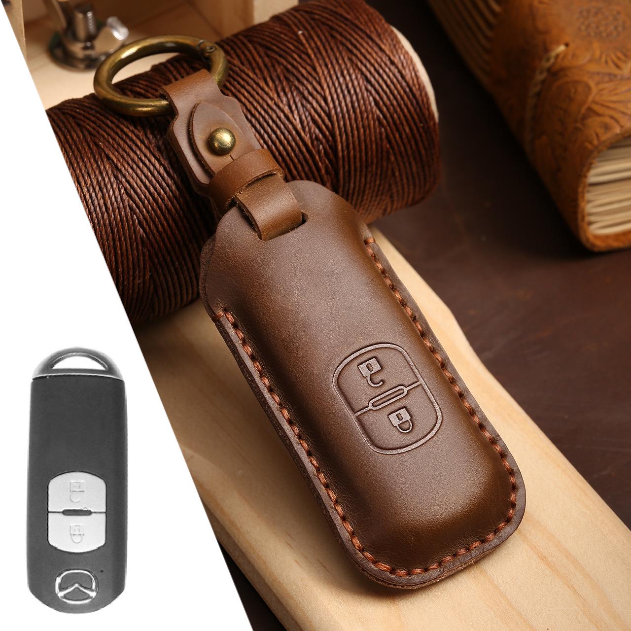 

Genuine Leather Key Case for Mazda 6, CX4, Axela, Atenza, CX30