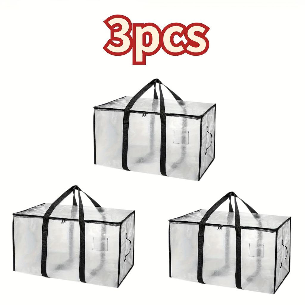 1/3PCS Oversized Moving Bags - Heavy-Duty Storage Tote with Reinforced Handles | For Clothes & Moving Supplies