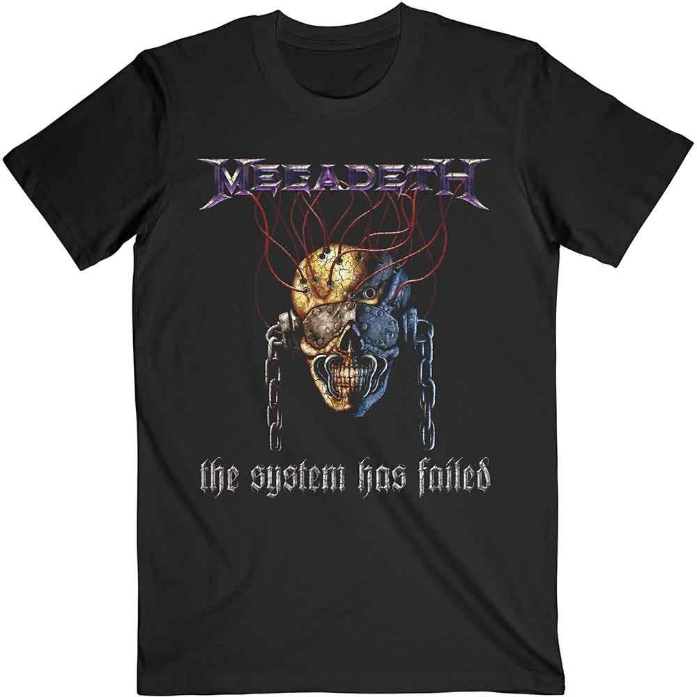 Megadeth T Shirt Systems Fail Band Logo Unisexs Black S S
