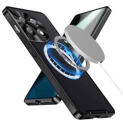 כיסוי טעינה אלחוטית מגנטי עבור Oneplus 11 10 Pro פגוש מתכת אלומיניום מגן מצלמה כיסוי טלפון אקרילי PC Nord 2 CE 5G