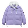 Cotton-padded Winter Cotton-padded Men's Thickened Fake Two-piece Coat Female Couple's Hooded Bread Suit Color