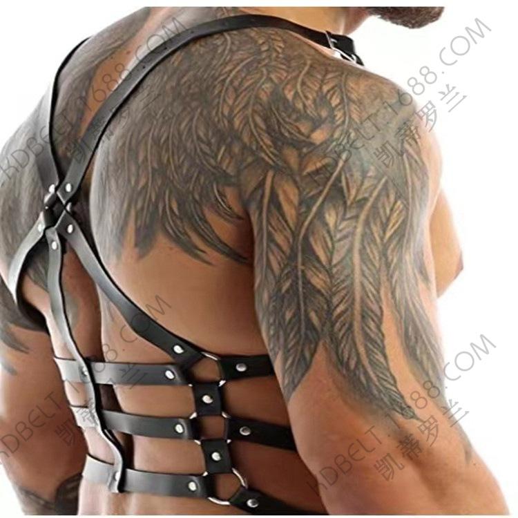 Sexy Men'S Shoulder Strap Punk Bondage Strap Belt Unisex Performance Jewelry Trend Waist Chain