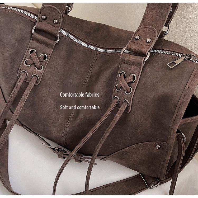 2025 Retro Motorcycle Crossbody Bag: Stylish & Spacious One-Shoulder Handbag for Women