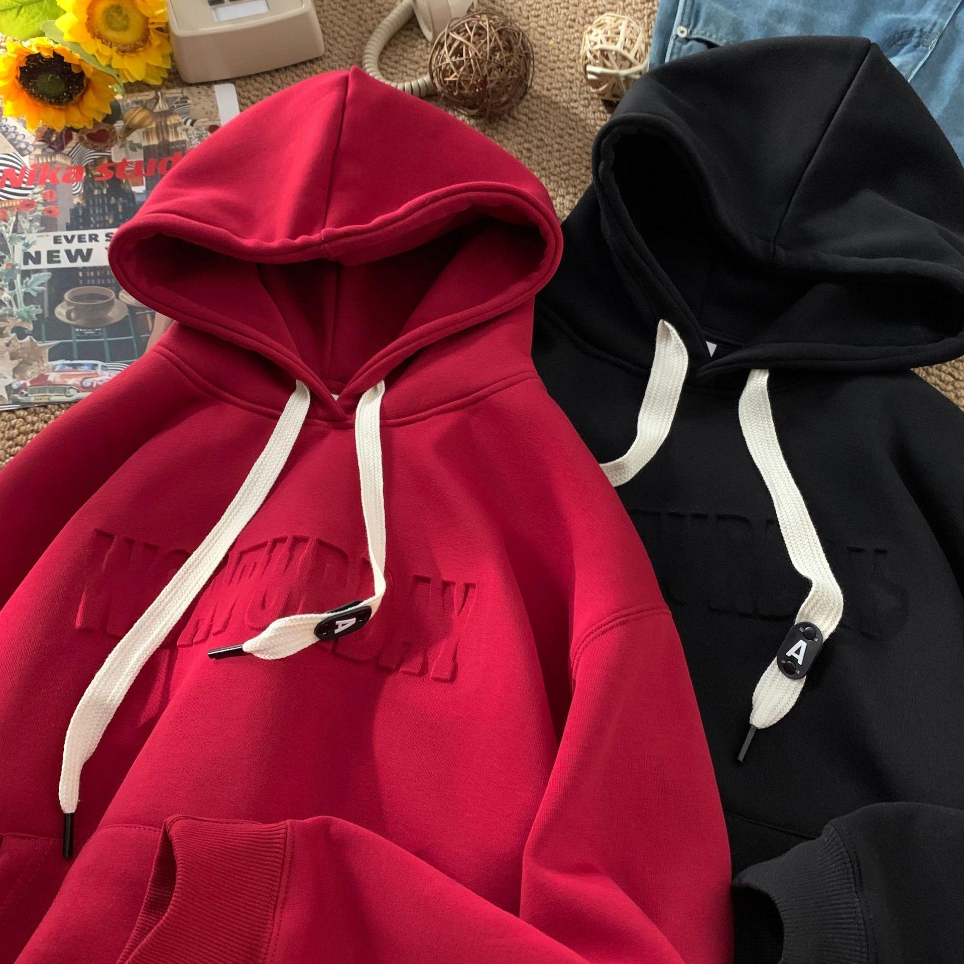 Свитер с капюшоном мужской весенний свободный повседневный спортивный свитер для пары — фото 3