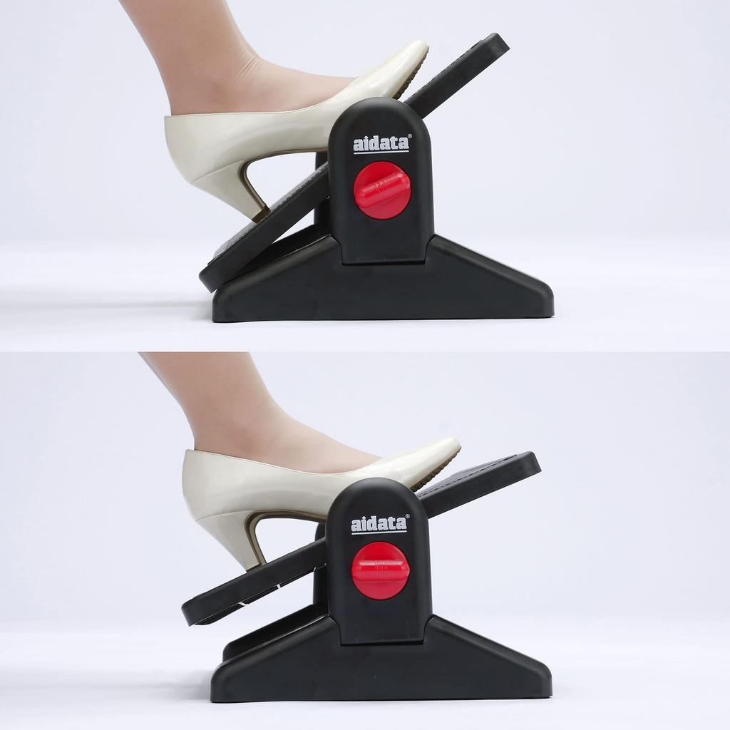 SANWA SUPPLY Ergonomic Footrest for Reduced Adjustable Angle and (Foot Rest) Fatigue, Height, Black, MR-FR3N