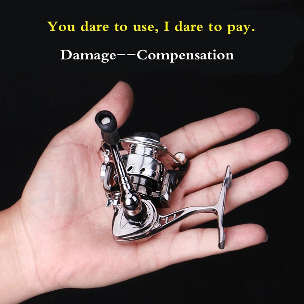 Power All Metal Mini Spinning Fishing Reel High Speed 4.3:1 Coil Left/Right Hand for Boat Rock Ice Fishing Lure Ultralight Wheel