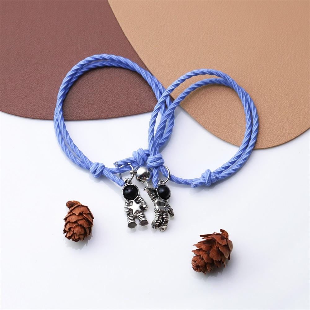 Band Couple Bracelet Magnet Paired Rubber for Lovers Distance Bracelet Women Men Braided String Bracelet Friendship Jewelry Gift