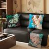 The Summer HHikaru Died Pillow Case Sofa Living Room Bedroom Headboard Backrest Cushion Square Cushion Nap Time