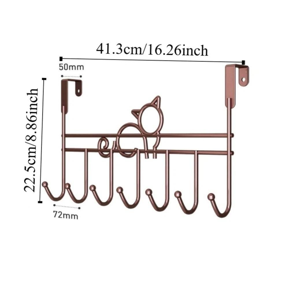 7 Hooks Over Door Hooks Space Saving Door Hanger Rack Door Storage Hook  Kitchen Organizer