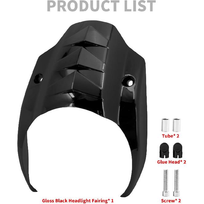 HDBUBALUS Headlight Fairing Cover Fit for Harley Softail Breakout FXBR FXBRS Models 2018-2023 Gloss Black