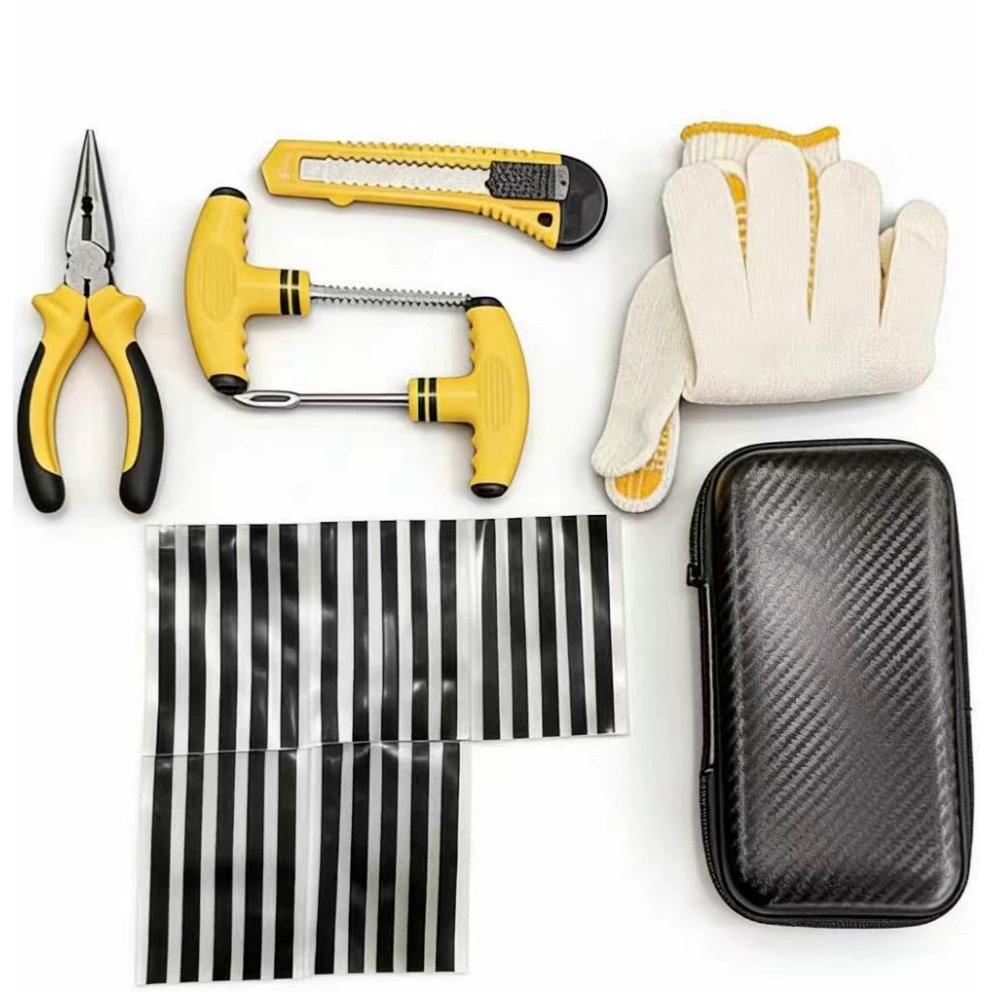 

Kit de herramientas para reparación de neumáticos de coche, set de emergencia para pinchazos