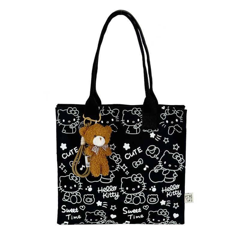 Korean Lazy Style Large Canvas Tote Bag - Fashionable, Versatile, High-End Women's Commuter Shoulder Bag