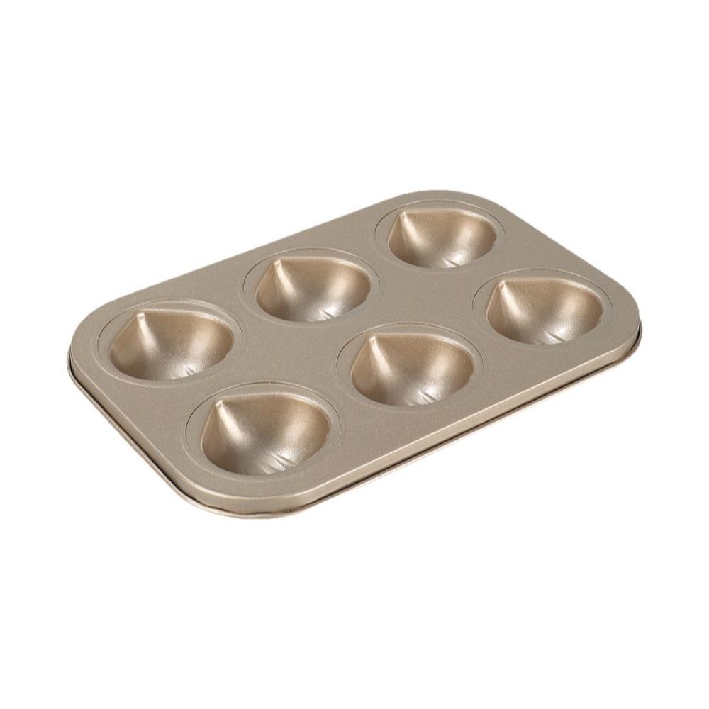 Non-Stick Chestnut Baking Pan Carbon Steel Chiffon Cake Mold Cake Baking Tray Mold  Kitchen 6 holes