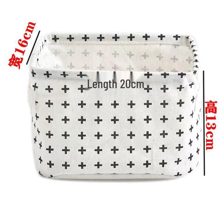 Compact Square Cotton Linen Storage Basket