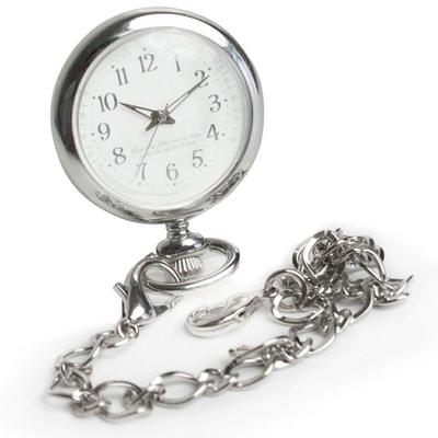 Blanc Angers 3WAY Luminous Nurse Watch Clip Reel Chain Replacement Inverted Dial Pocket Watch Silver