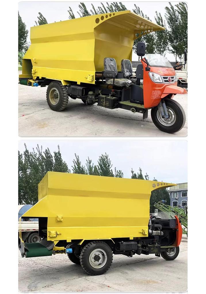 Electric 3-Wheeled Automatic Cattle Feed Spreader for Pasture