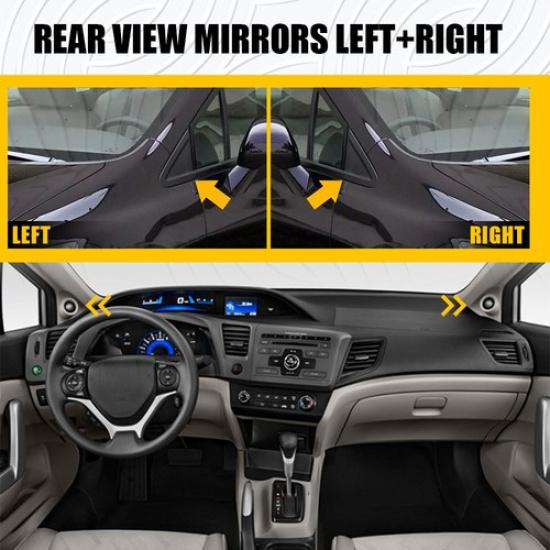 Front Side Mirror Corner Molding Pillar Fender Trim For Honda Civic 2012-2015 N