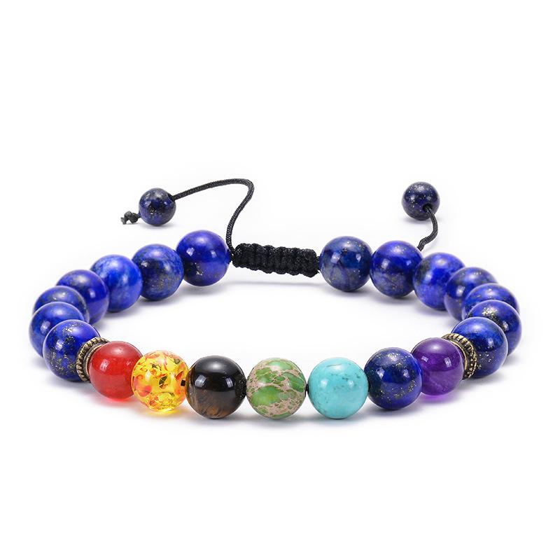 JYL TS Bracelet Colorful Natural Stone  Energetic Beads Brings Vitality & Joy