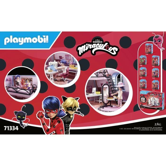 PLAYMOBIL 71334 Miraculous Chambre de Marinette, Miraculous lady bug, 73 pièces, Dès 4 ans