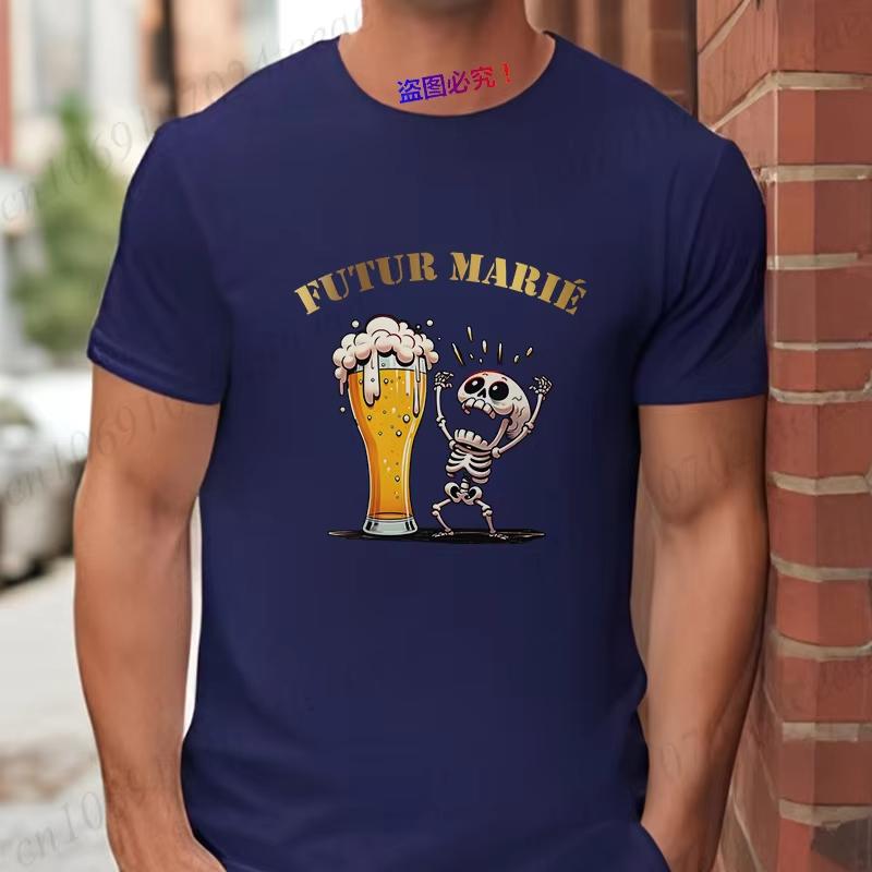 French Groom Squad Evg Team Best Unisex T Shirt Fashion Beer Graphic Y2k Tops Unisexs Single Farewell Wedding Bachelor Party Tees