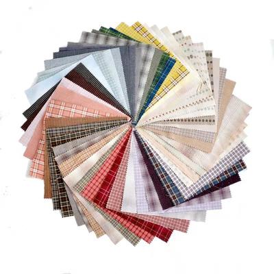 Japanese Yarn-dyed Fabric Handmade DIY Patchwork 100% Cotton Fabric For Sewing Doll Clothes Quilt Cloth Bundle  Telas Tissus