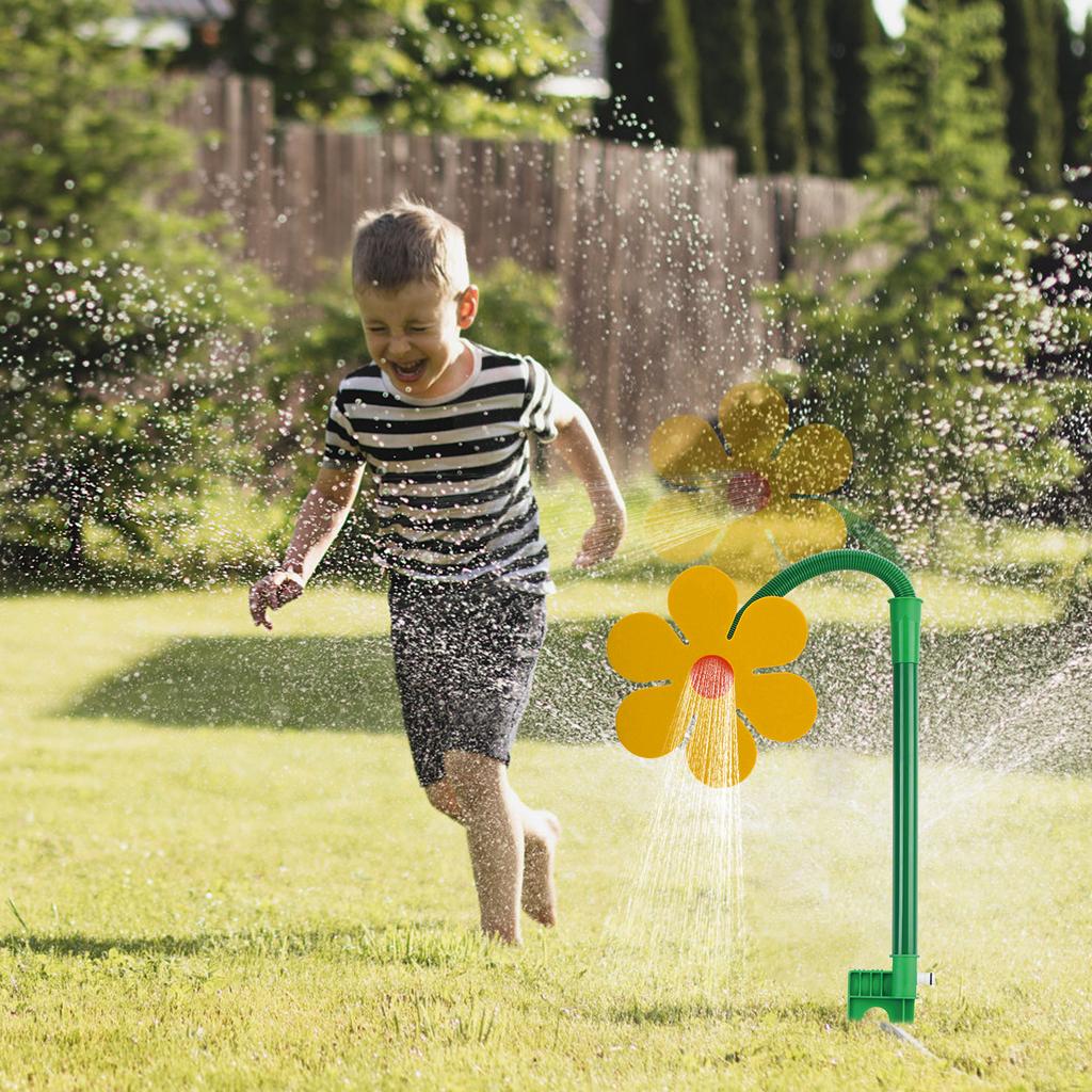 360° Rotating Flower Shape Dancing Daisy Sprinkler Crazy Spin Water Sprayer Garden Sprinkler for Garden Watering System