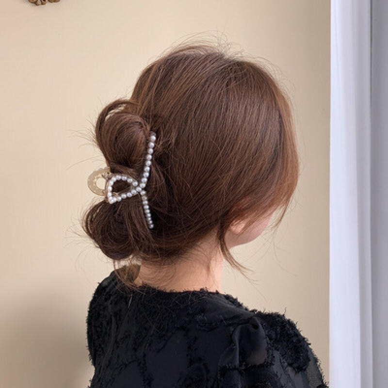 Pearl Luxury Wave Updo Hair Clip Hairpin Clear