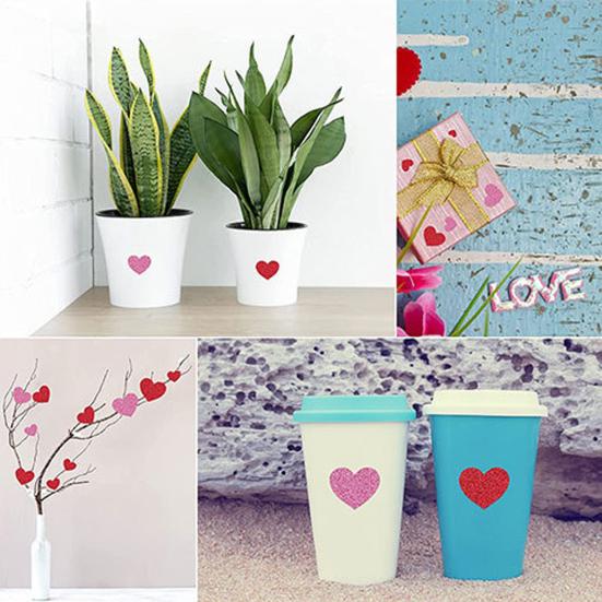 40 Stück Geschenk-Siegel-Siegel-Box-Aufkleber in Herzform, einfarbig, romantische Liebe, Jahrestag, Scrapbooking