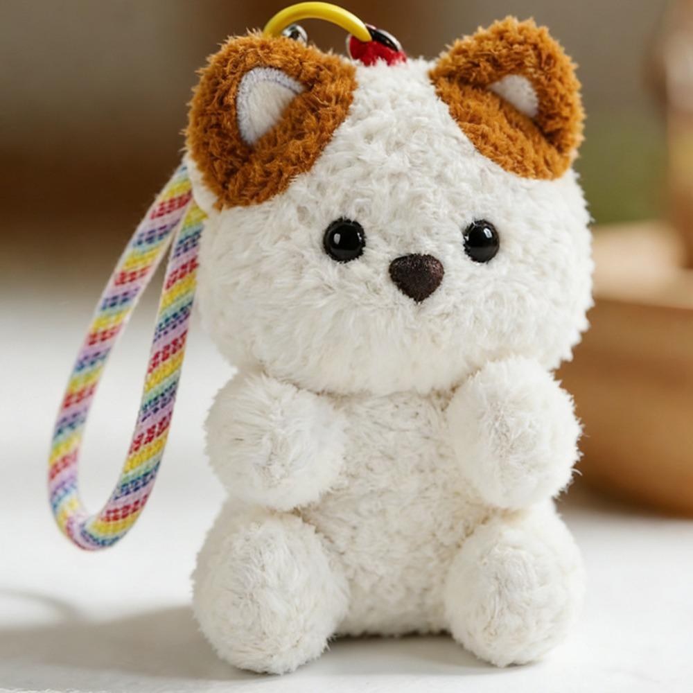 

Metal Ring Elephant Plush Doll Fluffy Soft Panda Plush Key Ring Women Girls Kitten