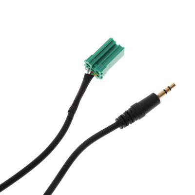 Adaptador auxiliar MP3 para Radio de coche, conector de entrada auxiliar, Cable adaptador con teclas de Radio para Renault 2005-2