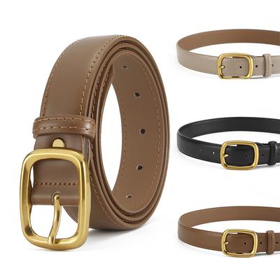 Γυναικεία Ζώνη από Γνήσιο Δέρμα Δερμάτινη Ζώνη Γυναικεία Ευέλικτη Διακόσμηση Business Casual Απλή Ζώνη Μόδας