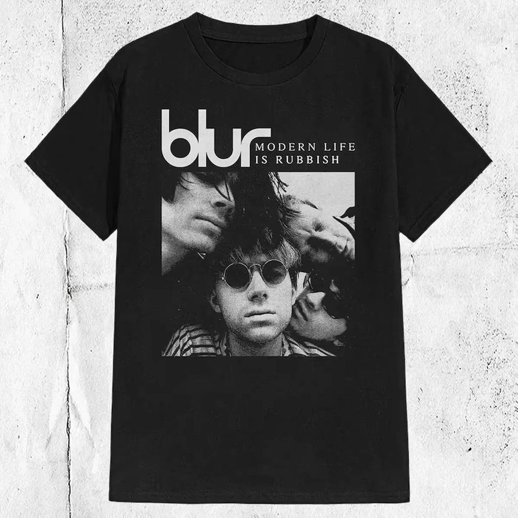 Mens Blur British Rock Band Touring Concert TShirt Stylish and Unique  AllSeason Couple Pure Cotton Casual Streetwear TShirt