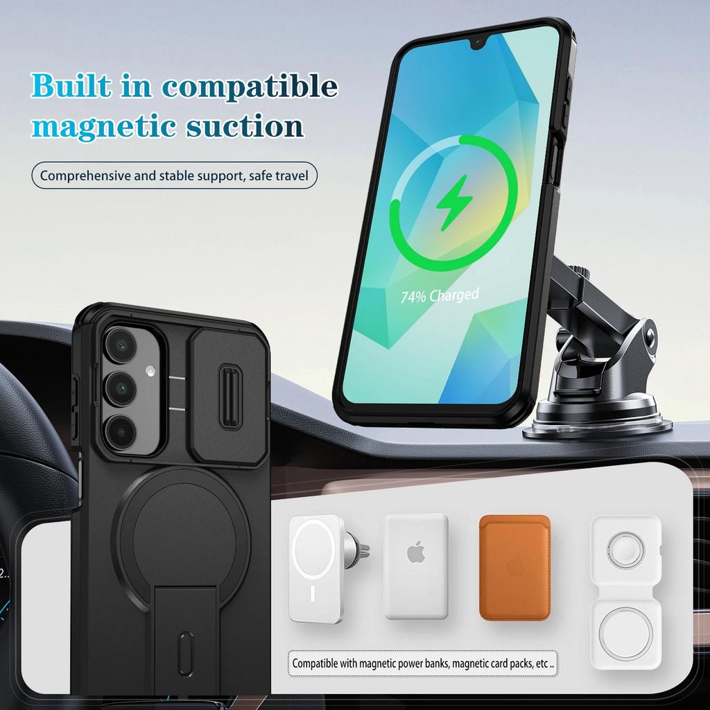 Armor Stoßfestes Schiebe-Objektivschutz-Case für Samsung Galaxy A17 5G S25 FE A16 A26 A36 A56 S24 Ultra S25 Plus Hüllen