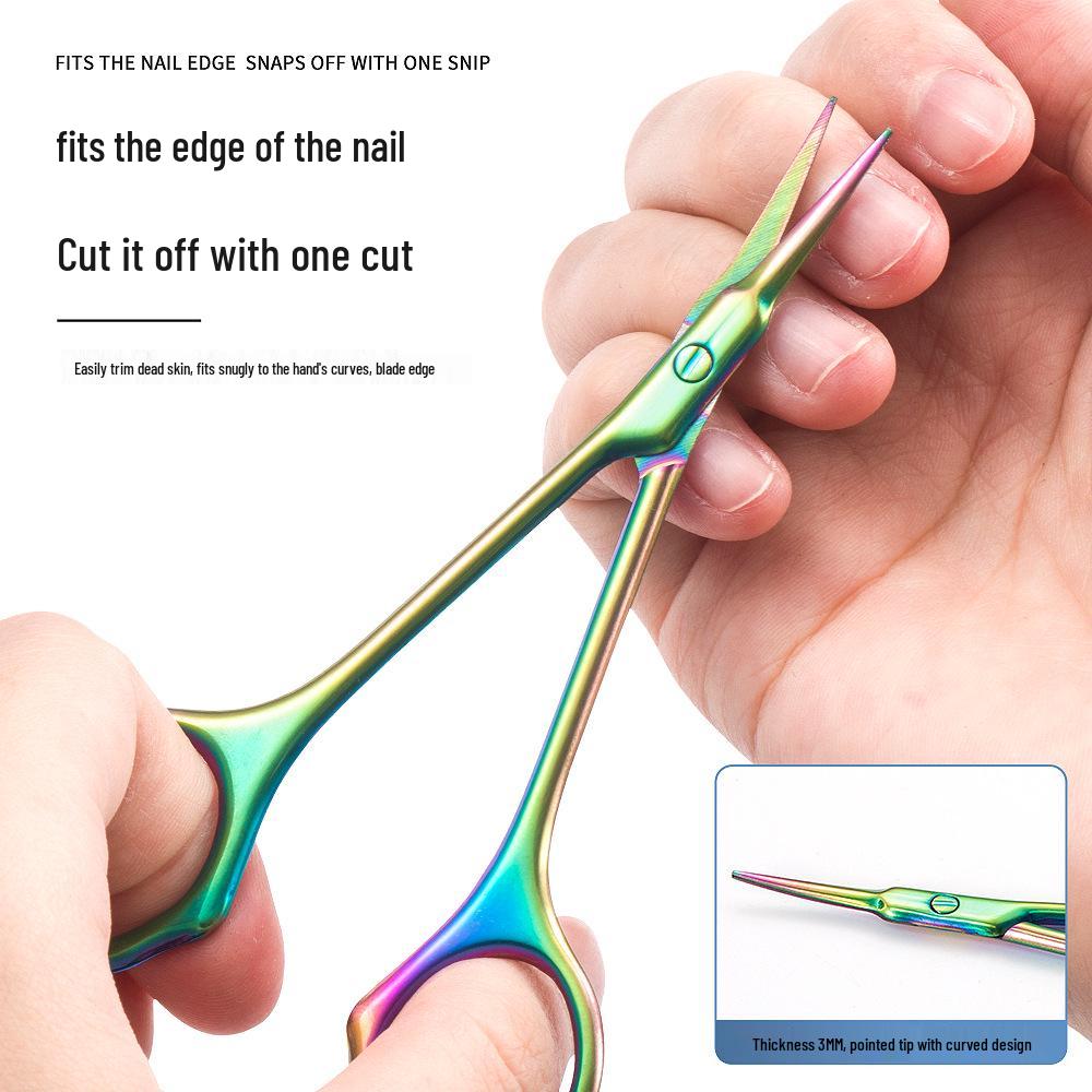 Russian Style Bent Tip Stainless Steel Cuticle Nipper & Nail Clipper Set