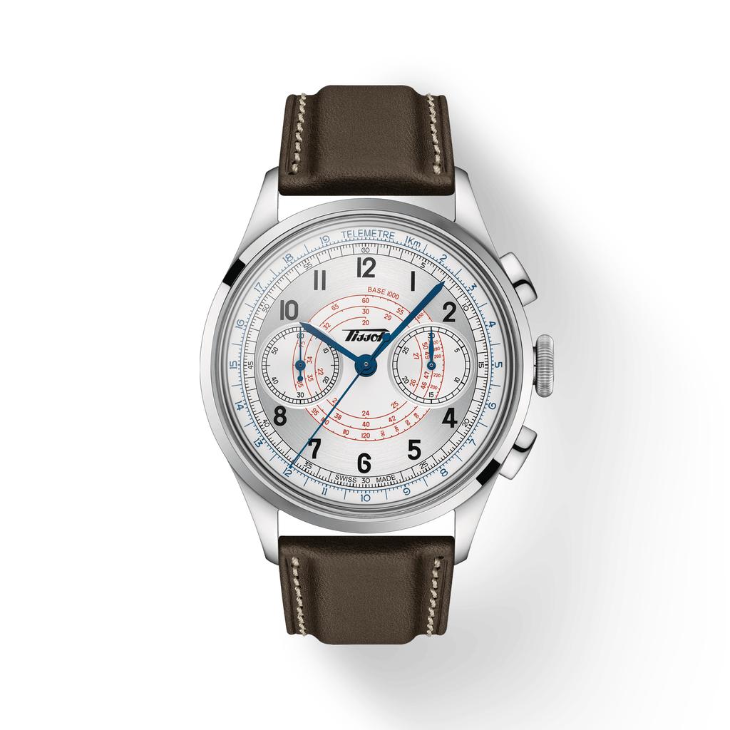 Tissot Leather Strap Silver Dial Men's Fashion Watch T142.462.16.032.00