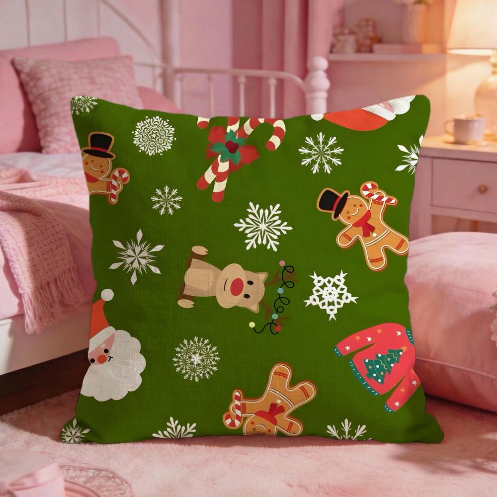 

Cchristmas Cushion Cover Premium Comfort Reversible Pillow Cove Two In One Design For Any Room Car Interior 30X30cm