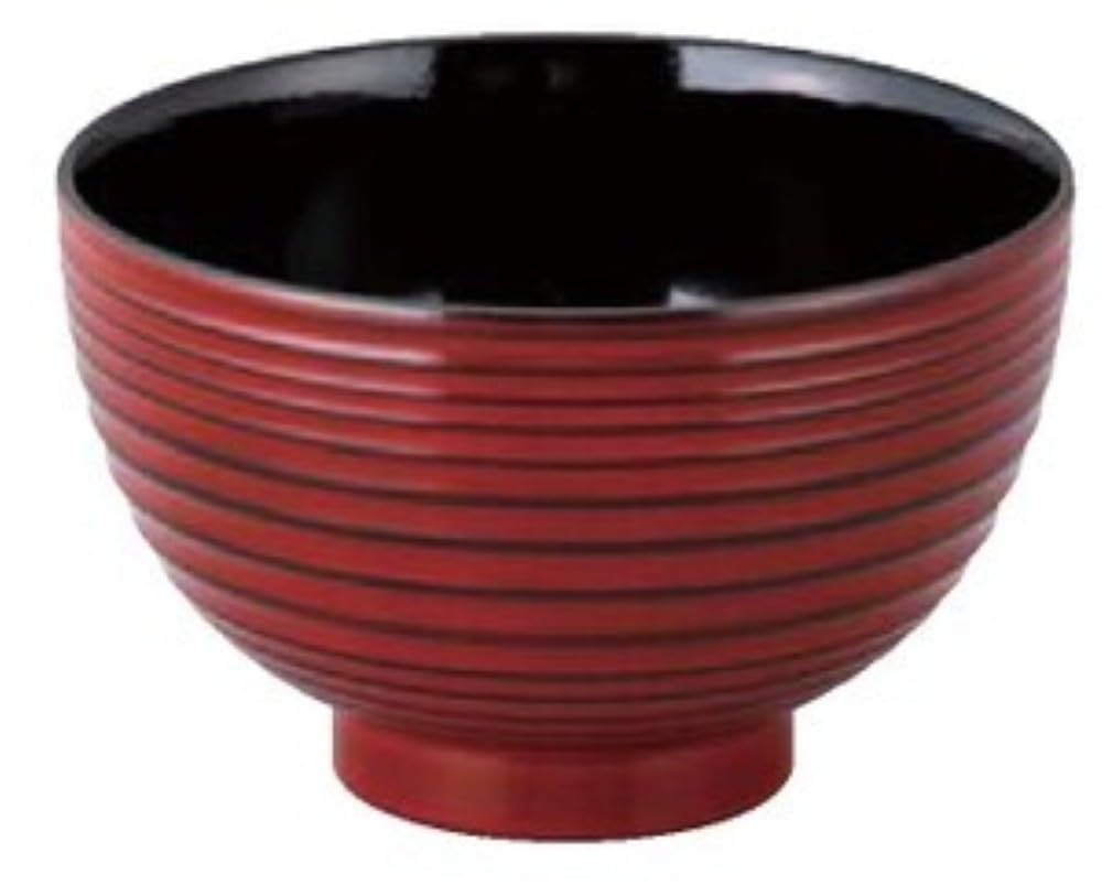 Fukui Craft Diameter 114mm Four Seasons Soup Vermilion with Black Interior 31090070 TA) Bowl,