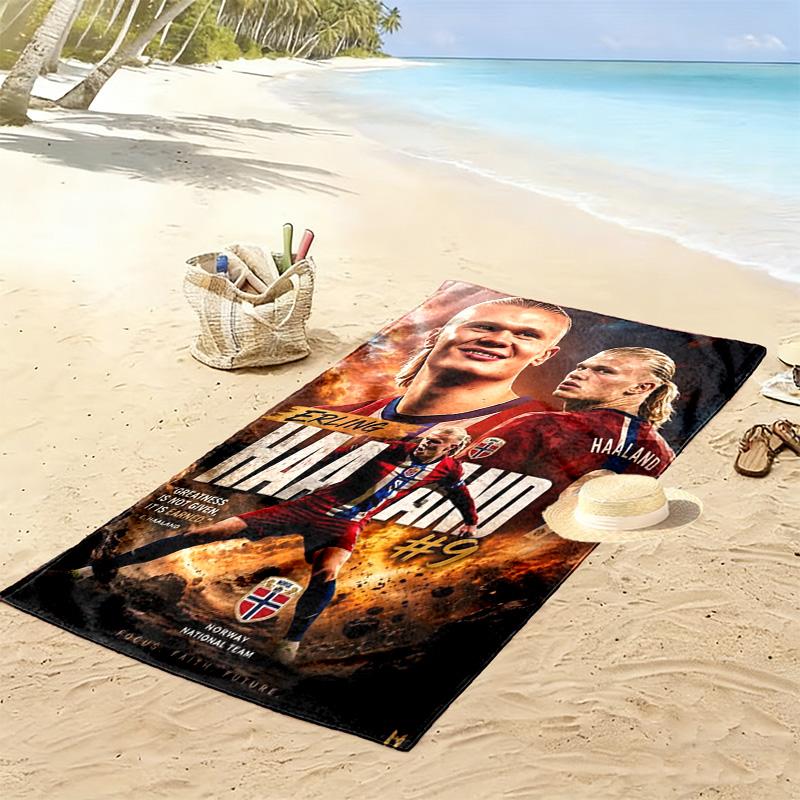 Haaland'S Impact City'S New Star Beach Towel Beach Beach Towel For Vacation Photos Outdoor Pool Towel Seaside Swim Outdoor Picnic Beach Mat