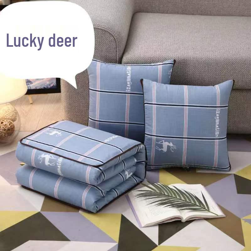 Foldable Multifunctional Nap Cushion: Pillow & Blanket for Car & Office