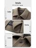 Men's Fashionable Winter Wool Jacket with Detachable Down Liner and Stand Collar
