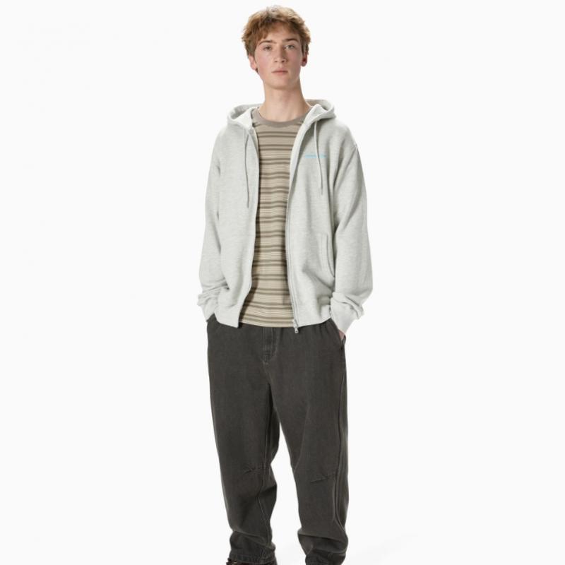 ThIs Is Never That Ss25 Zip Up Hoodie Heather Grey