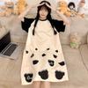 Pajamas Women's Summer Thin Pajamas Short Sleeves Large Size Fat Mm Medium and Long Pajamas Pajamas Loungewear