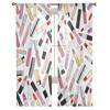 Cosmetic Lipstick Tulle Curtains For Living Room Decoration Modern Veil Chiffon Curtains Bedroom Sheer Drapes