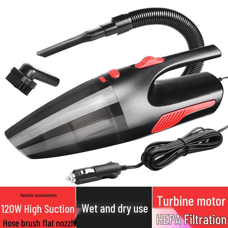 

High-Power Cordless Handheld Vacuum for Pets, 120W Rechargeable, Dual-Use for Car & Home, Wet/Dry Cleaning