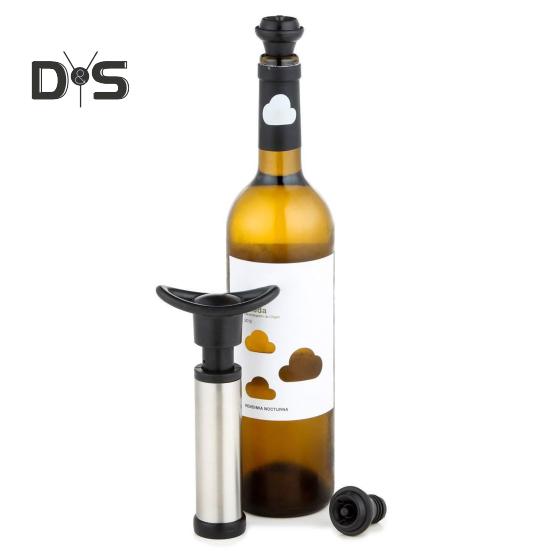 Vakuum-Weinsparpumpe mit 4 Stopfen Flaschenversiegeler Konservierung Edelstahl Weinverschluss-Set für Frische