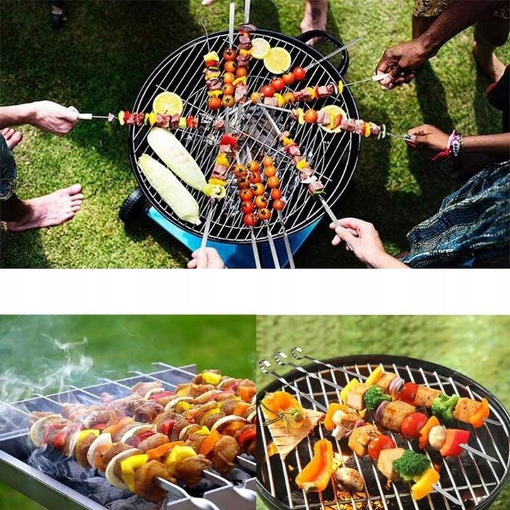 Skewers For Meat Skewers 32Cm Grill Stainless Steel 20Pcs