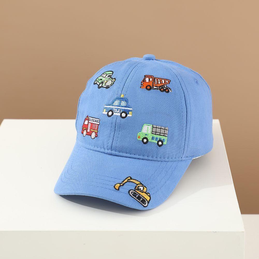 Excavator-themed Baseball Cap for Children - Cartoon Excavator Embroidered Baseball Cap, Fedora Hat, Sun Protection Hat