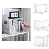 Transparent Plastic Book Storage Box With Lid For Cd Magazine Desktop Organizer