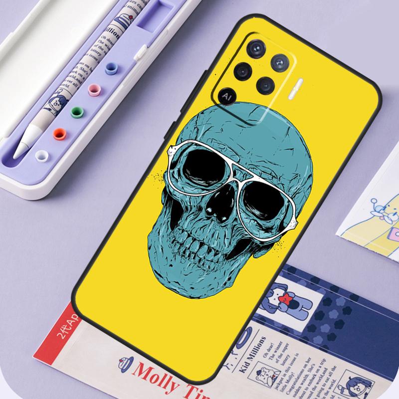 Gothic Skull For Oppo A60 A80 A40 A94 A74 A54 A15 A18 A38 A58 A78 A98 A16 A76 A96 A57 A17 A77 A5 Pro Case