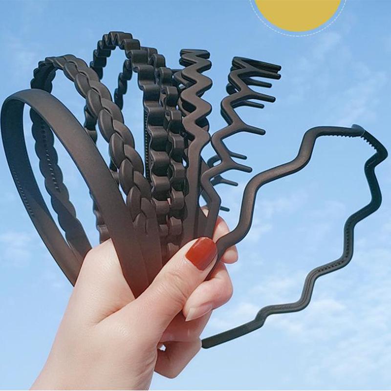 Matte Wave Unisex Headband for Long Hair & Makeup